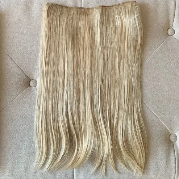 Halocouture Hair Extensions 16 Inches #112 Warm Blonde w Highlights - Picture 5 of 14